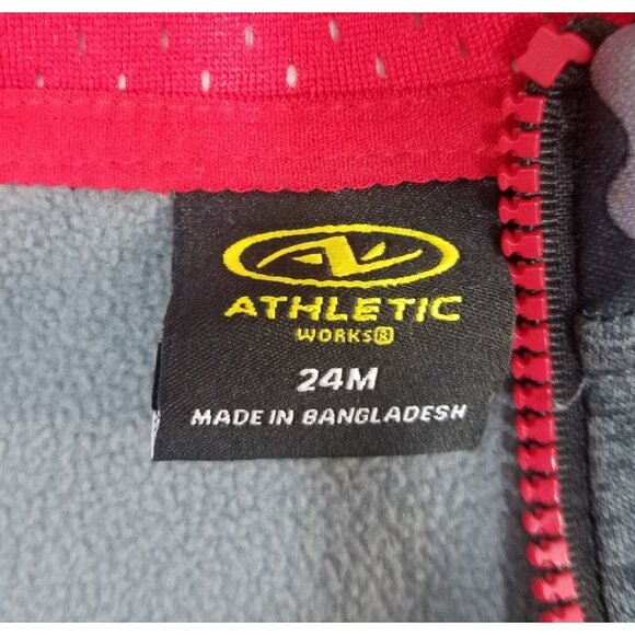 Athletic Works Toddler Tracksuit Gray Red Camo 24 mos DigiCamo Pants Jacket Hood - Picture 2 of 15